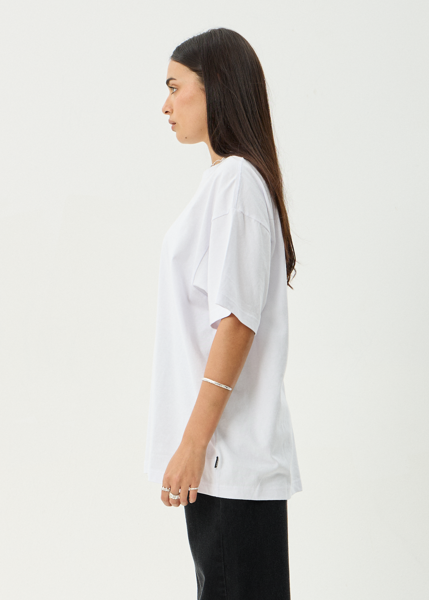 AFENDS Mens Flower Patch - Heavyweight Boxy Tee - White