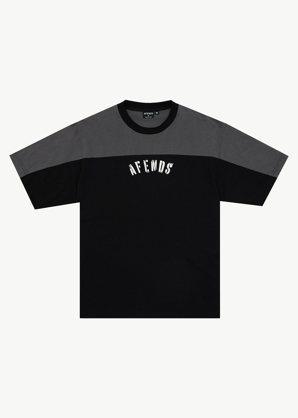 AFENDS Mens Contingent - Boxy Vintage Tee - Black
