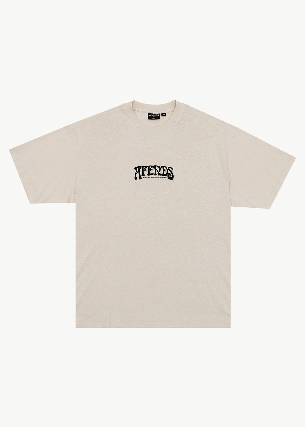 AFENDS Mens Perception - Boxy Tee - Moonbeam