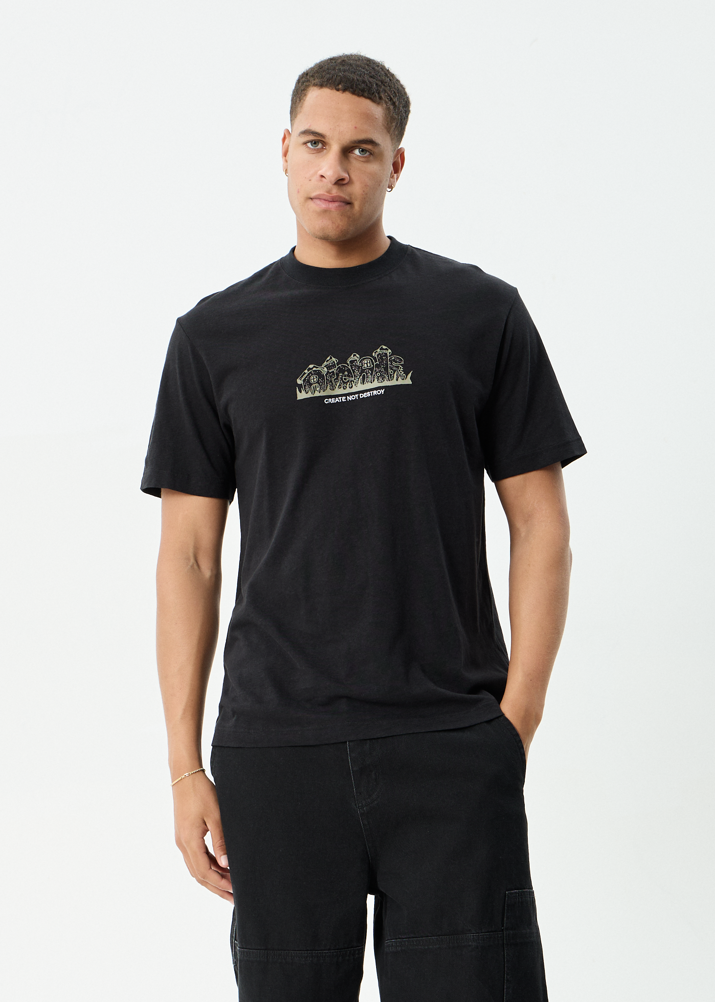 AFENDS Mens Allure - Retro Tee - Black