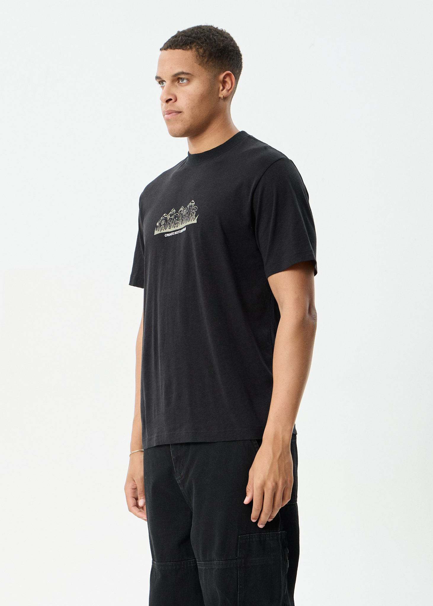 AFENDS Mens Allure - Retro Tee - Black