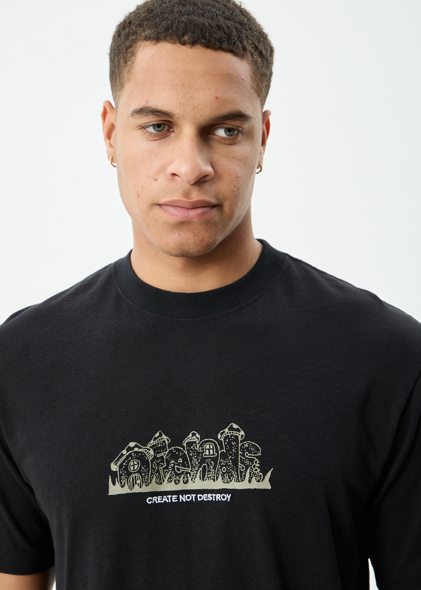 AFENDS Mens Allure - Retro Tee - Black