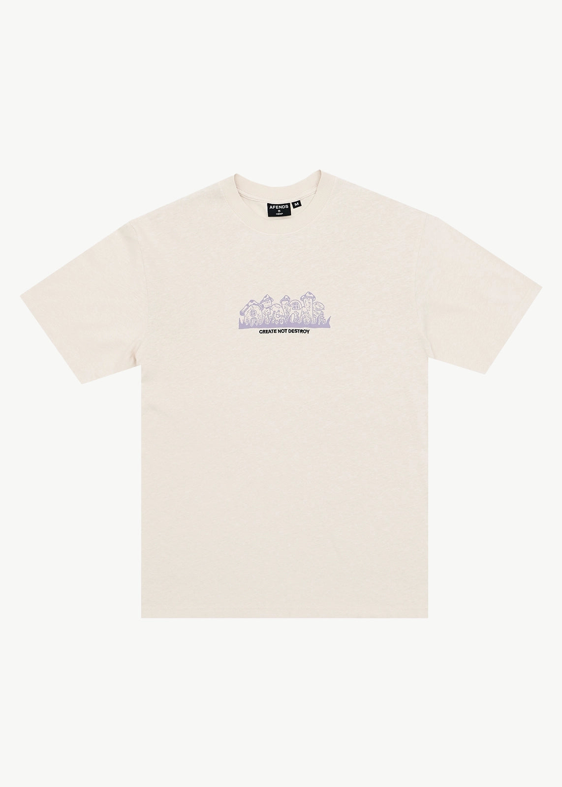 AFENDS Mens Allure - Retro Tee - Moonbeam