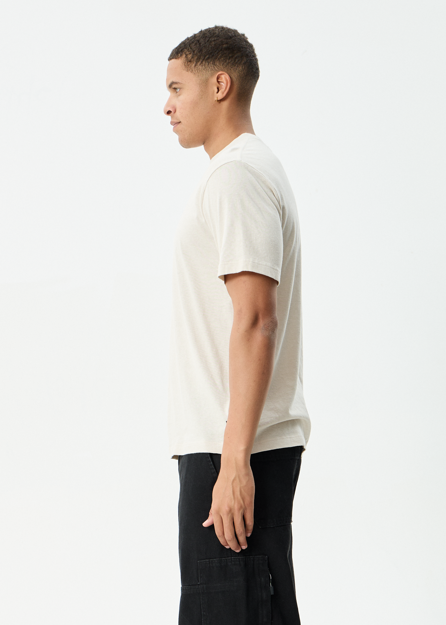 AFENDS Mens Allure - Retro Tee - Moonbeam