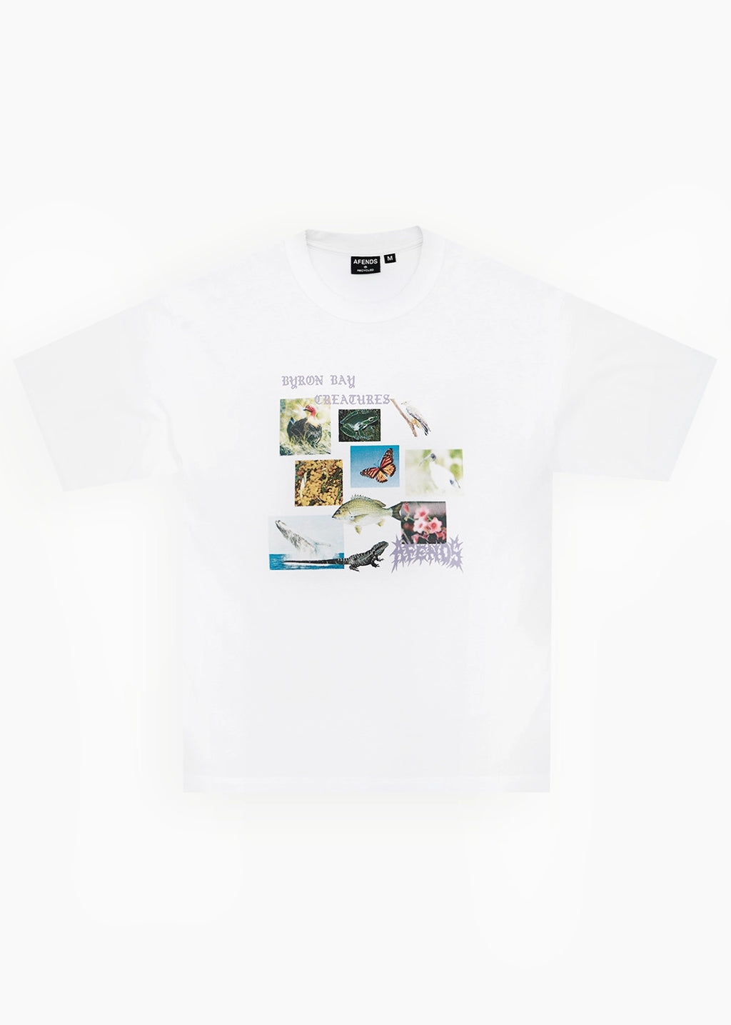 AFENDS Mens Creatures - Boxy Tee - White