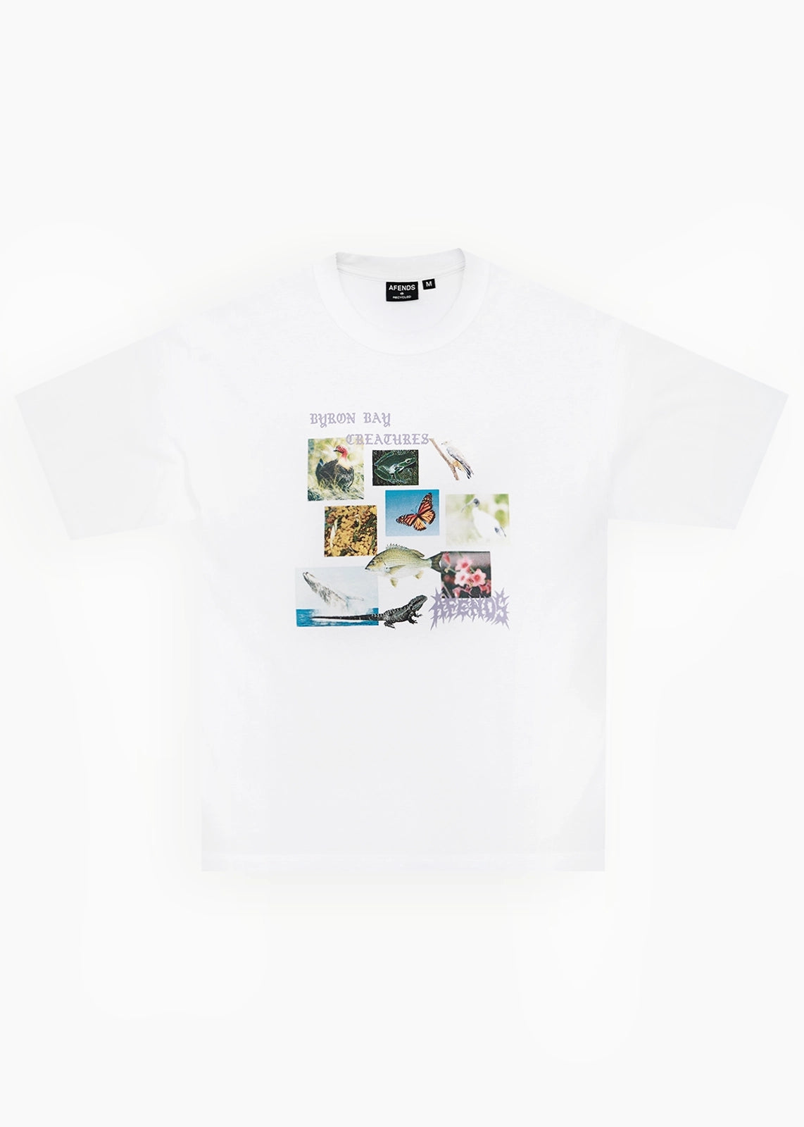 AFENDS Mens Creatures - Boxy Tee - White