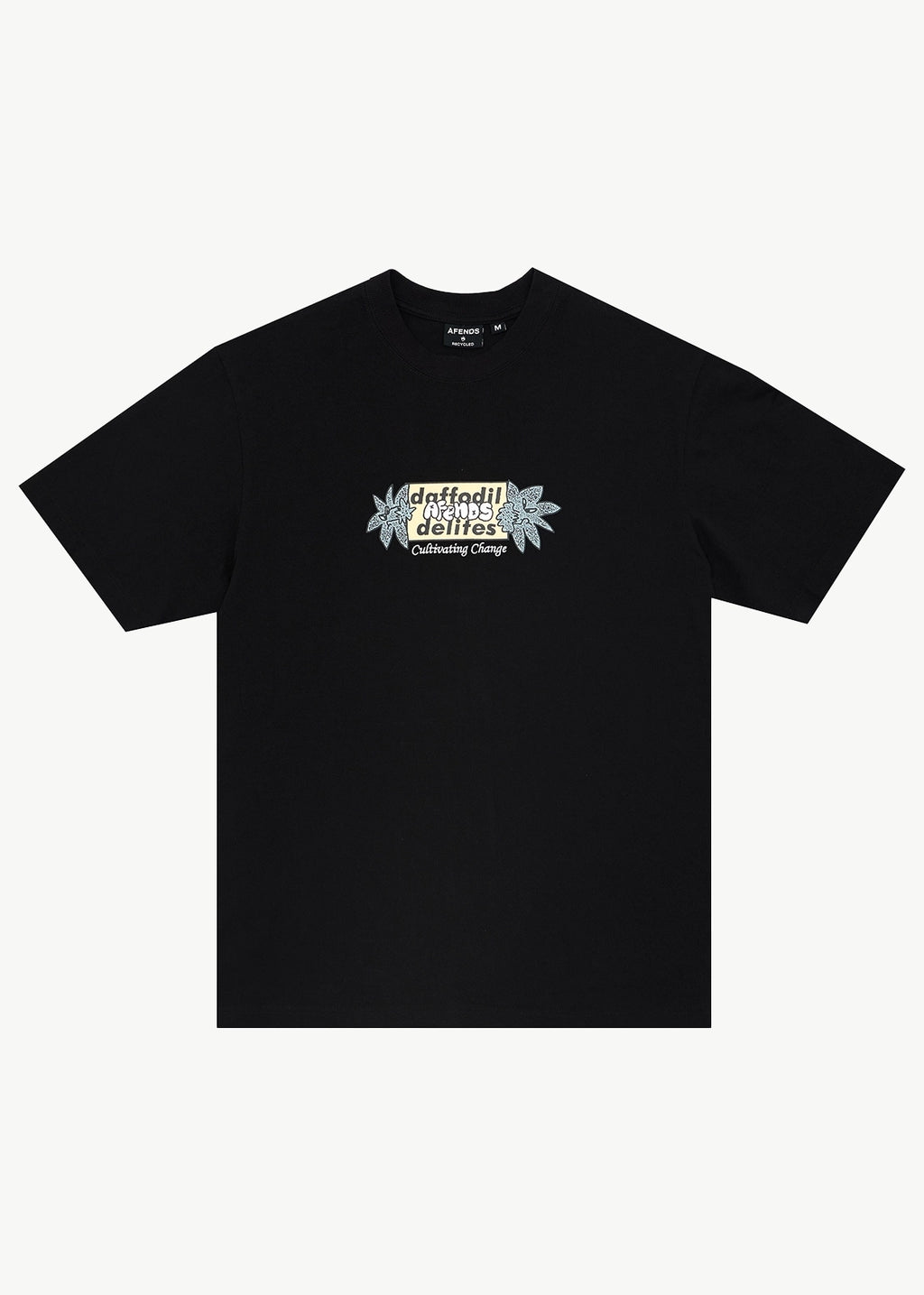 AFENDS Mens Delites - Heavyweight Retro Tee - Black