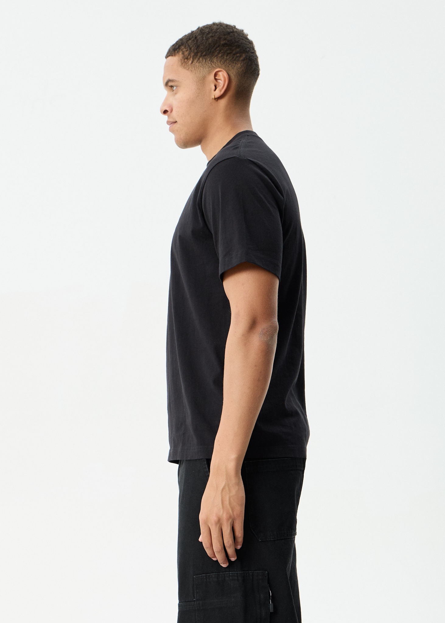 AFENDS Mens Delites - Heavyweight Retro Tee - Black