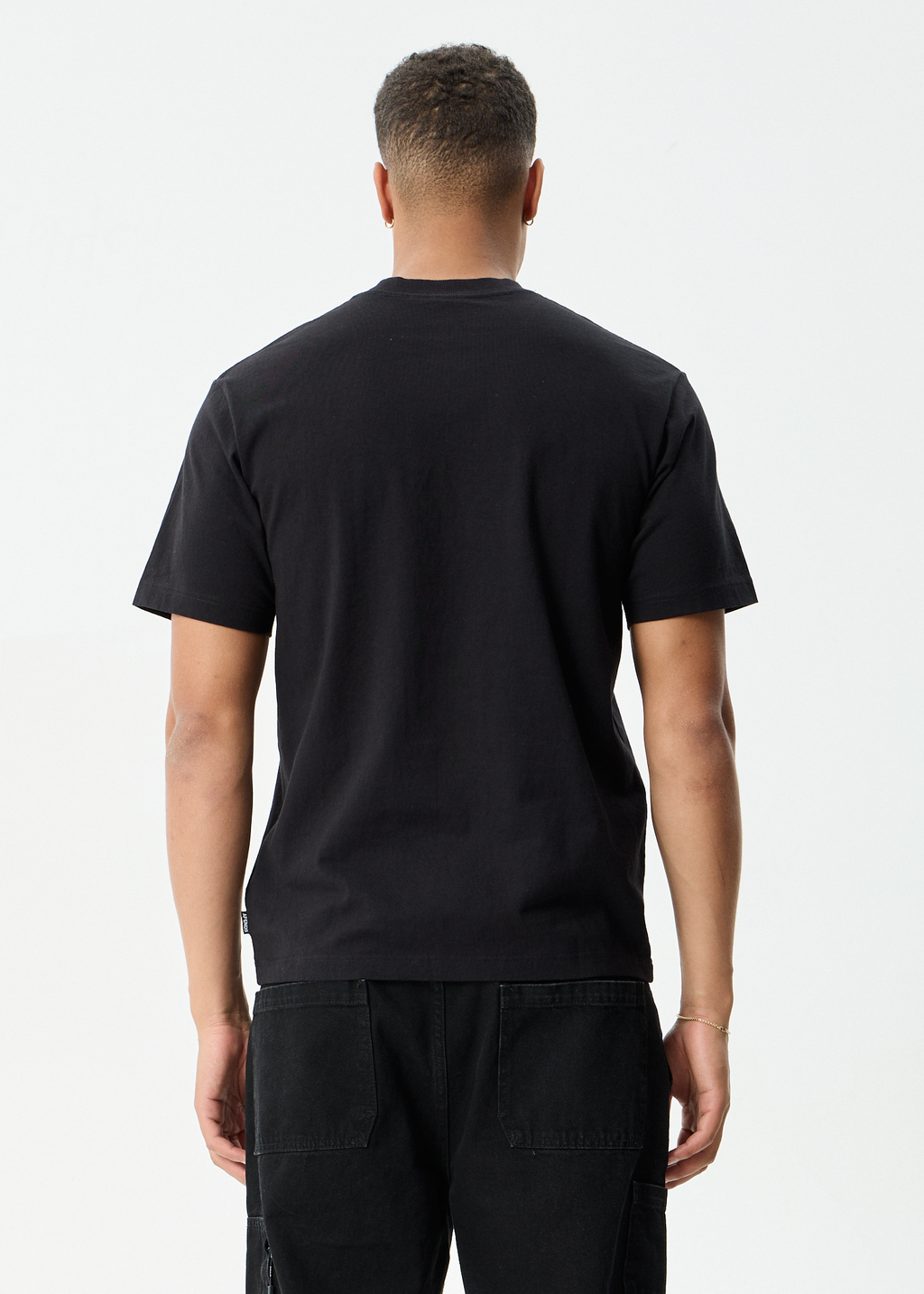 AFENDS Mens Delites - Heavyweight Retro Tee - Black