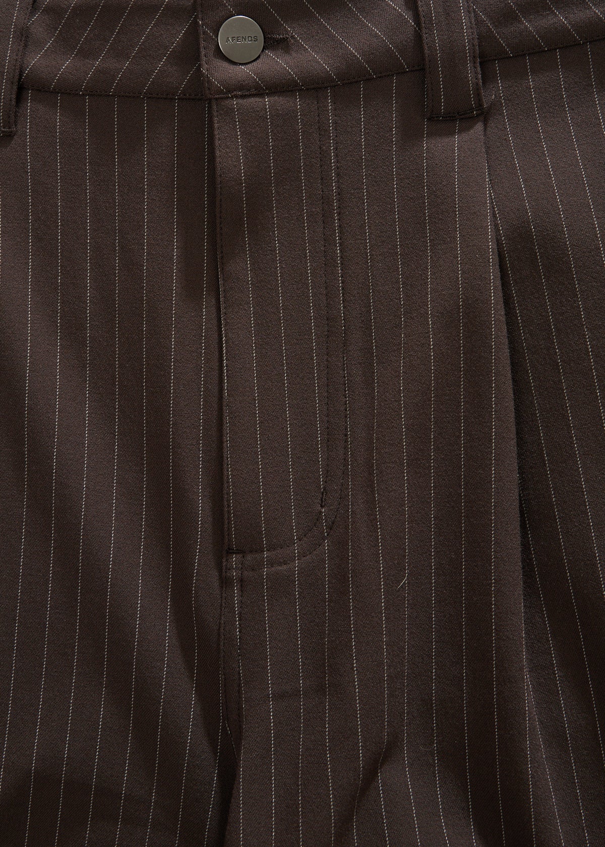 AFENDS Business - Baggy Pleated Short 24" - Coffee Stripe