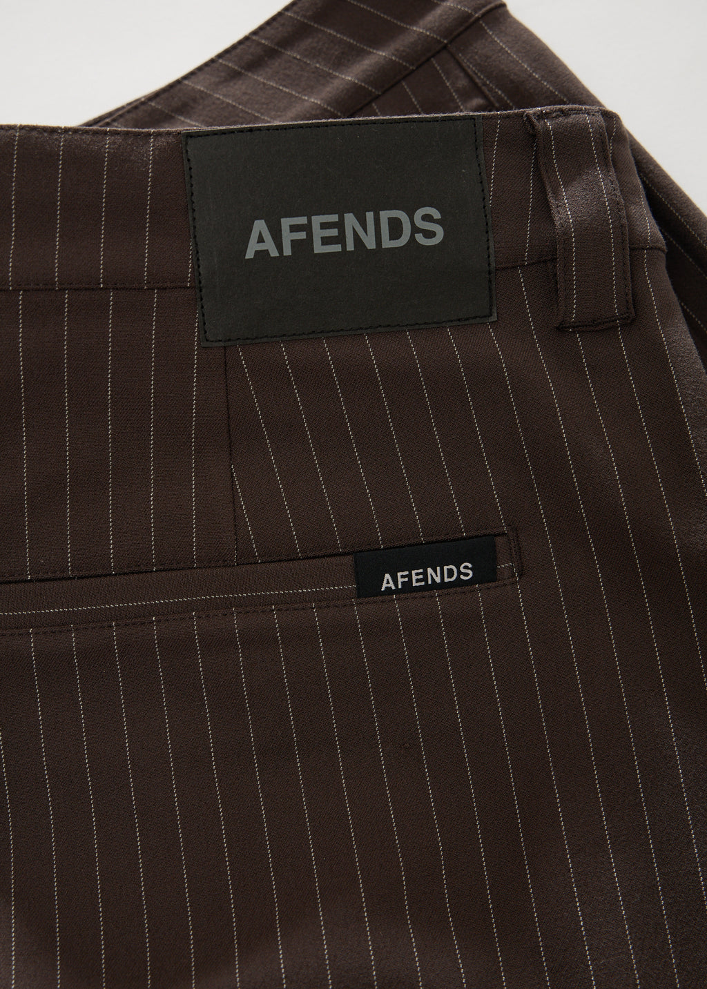 AFENDS Business - Baggy Pleated Short 24" - Coffee Stripe