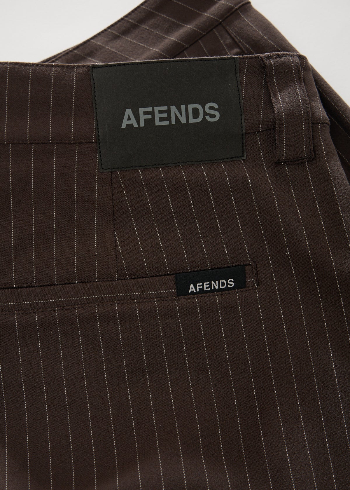 AFENDS Business - Baggy Pleated Short 24" - Coffee Stripe