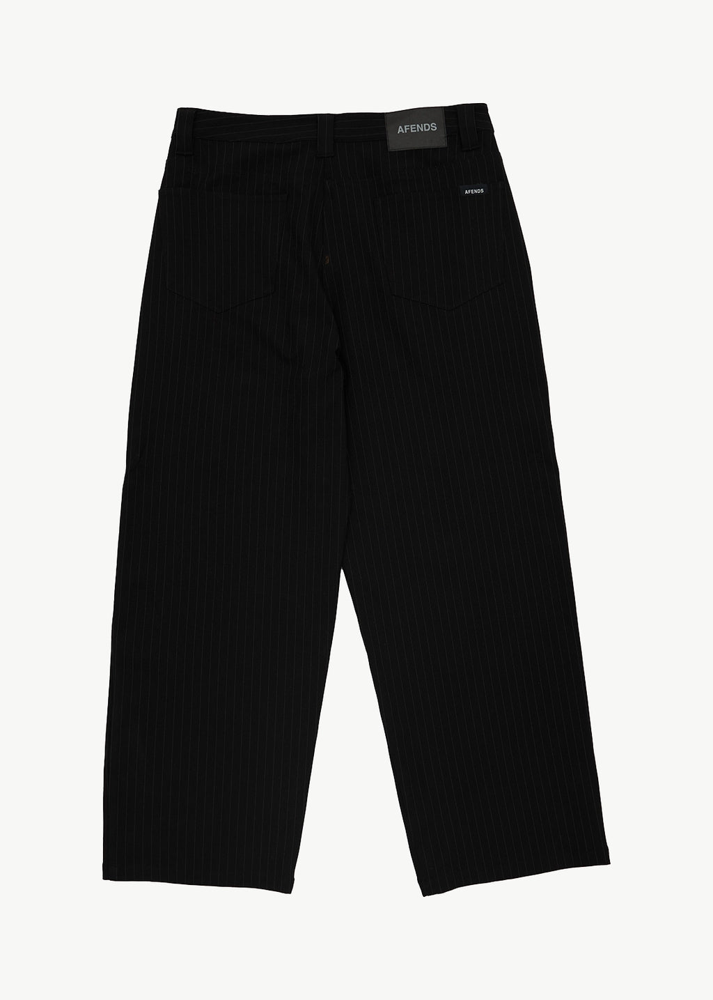 AFENDS Mens Business - Pleated Pants - Black Stripe