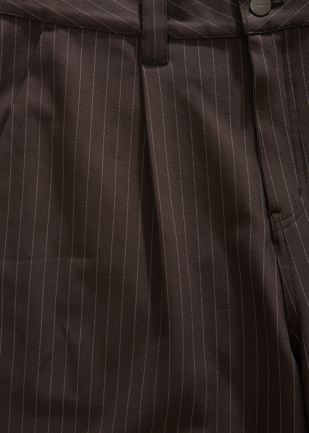 AFENDS Business - Pleated Pants - Coffee Stripe