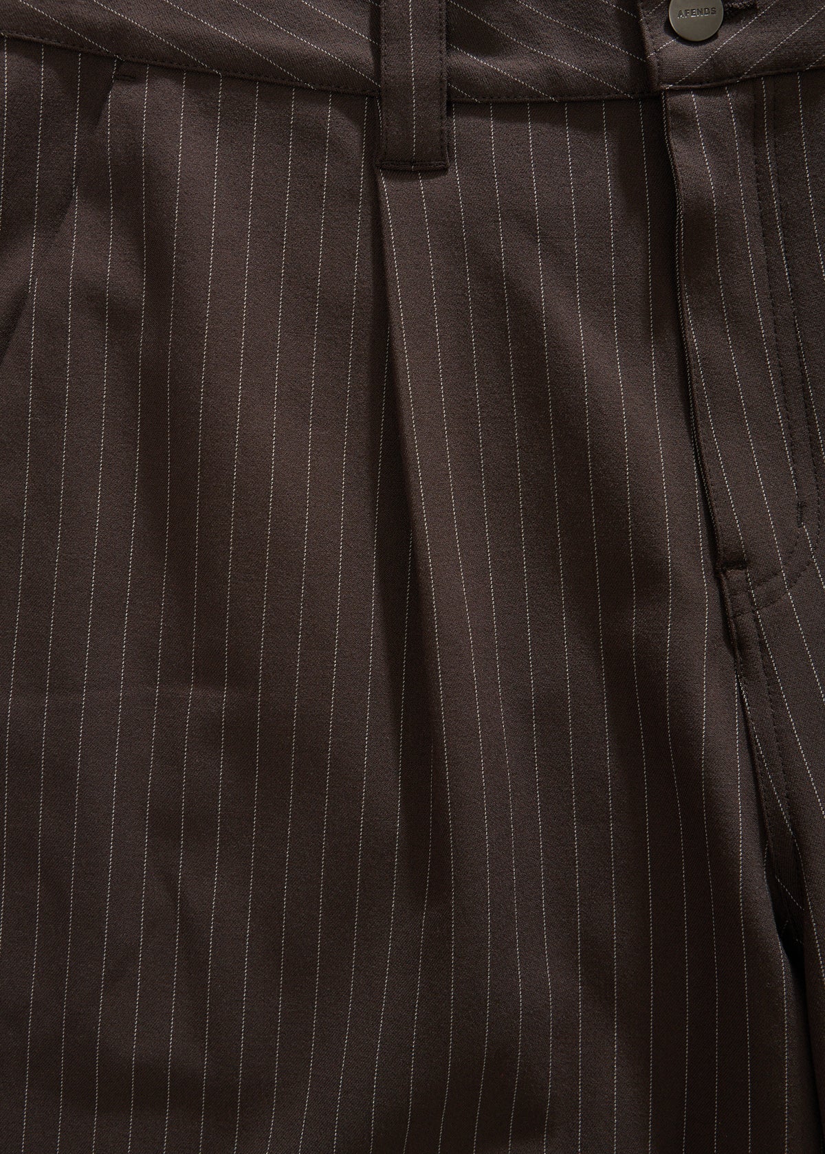 AFENDS Business - Pleated Pants - Coffee Stripe