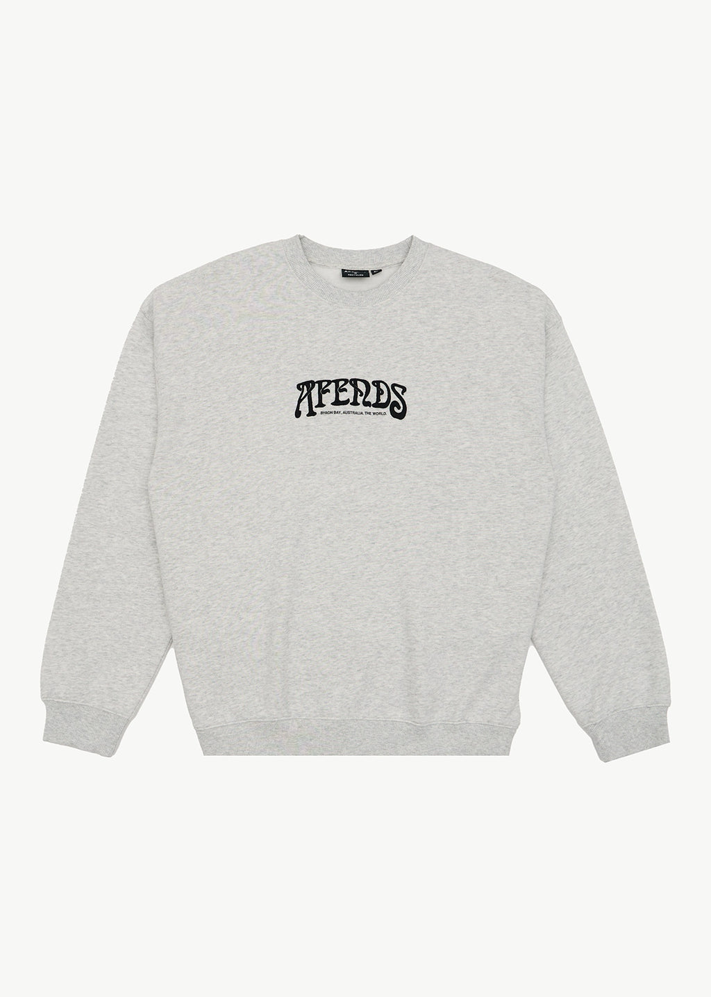 AFENDS Mens Perception - Crew Neck - Grey Marle