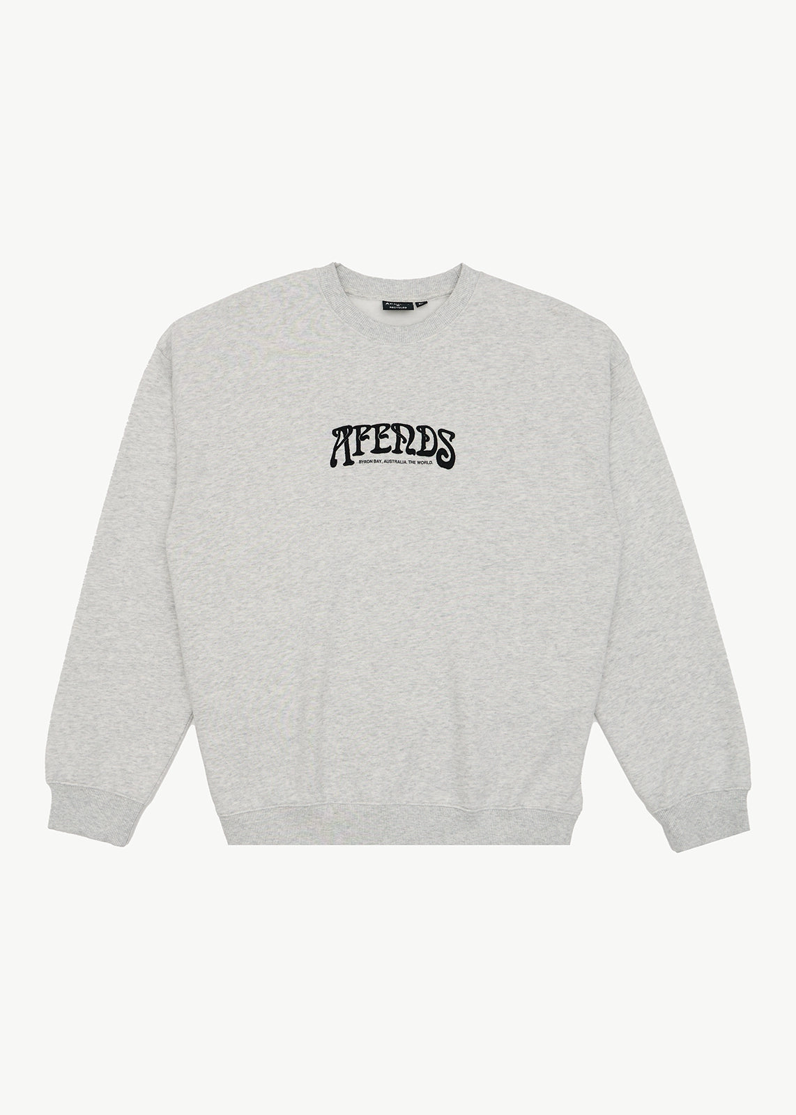 AFENDS Mens Perception - Crew Neck - Grey Marle