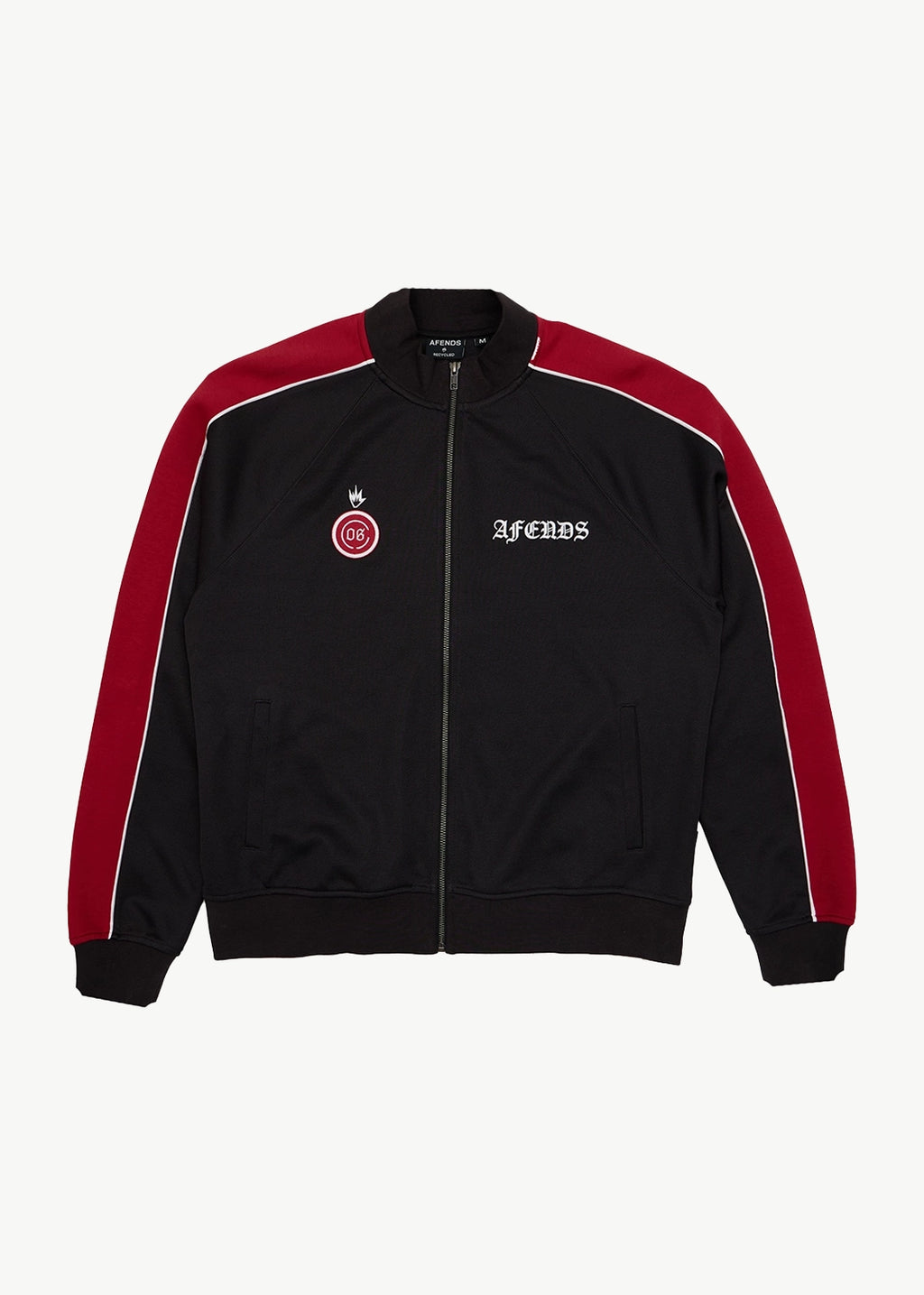 AFENDS Mens Holloway - Zip Through Track Jacket - Black