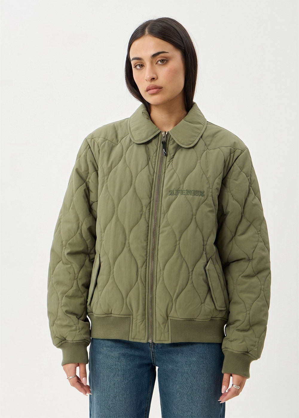 AFENDS Mens Mellross - Bomber Jacket - Military