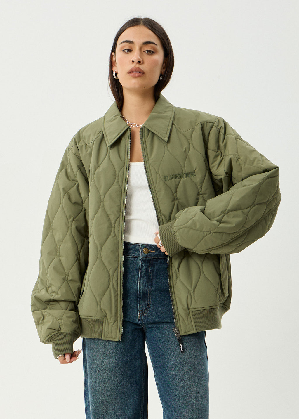 AFENDS Mens Mellross - Bomber Jacket - Military