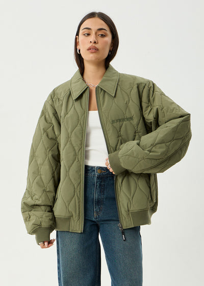 AFENDS Mens Mellross - Bomber Jacket - Military