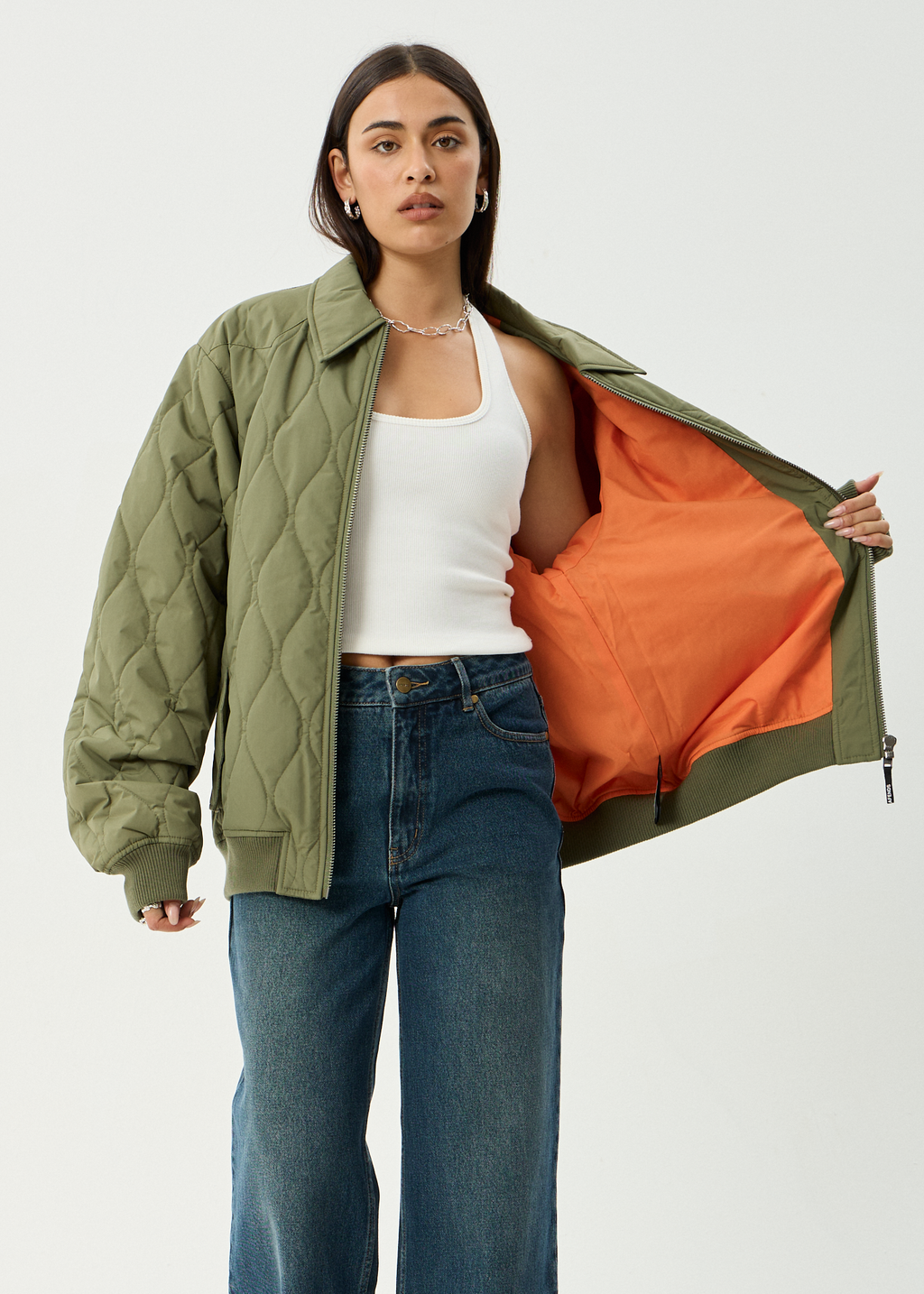 AFENDS Mens Mellross - Bomber Jacket - Military