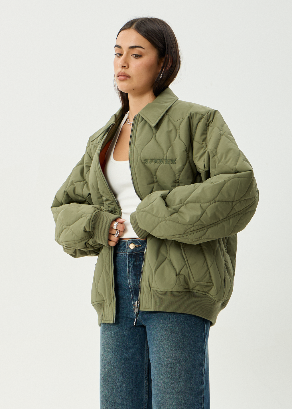 AFENDS Mens Mellross - Bomber Jacket - Military