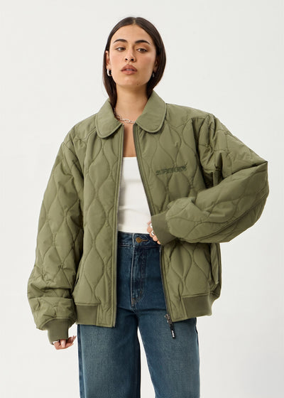 AFENDS Mens Mellross - Bomber Jacket - Military