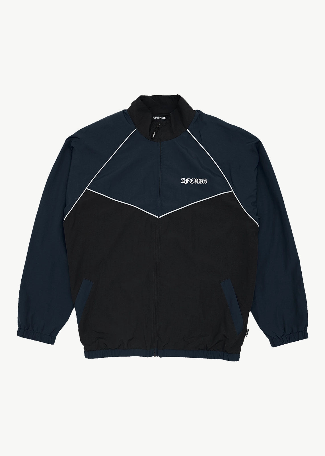 AFENDS Mens Speed - Sports Spray Jacket - Navy
