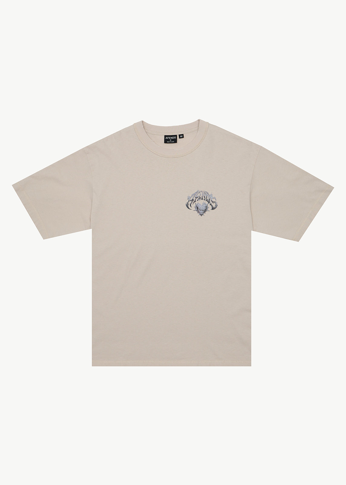 AFENDS Mens Scorpius - Heavyweight Boxy Tee - Moonbeam