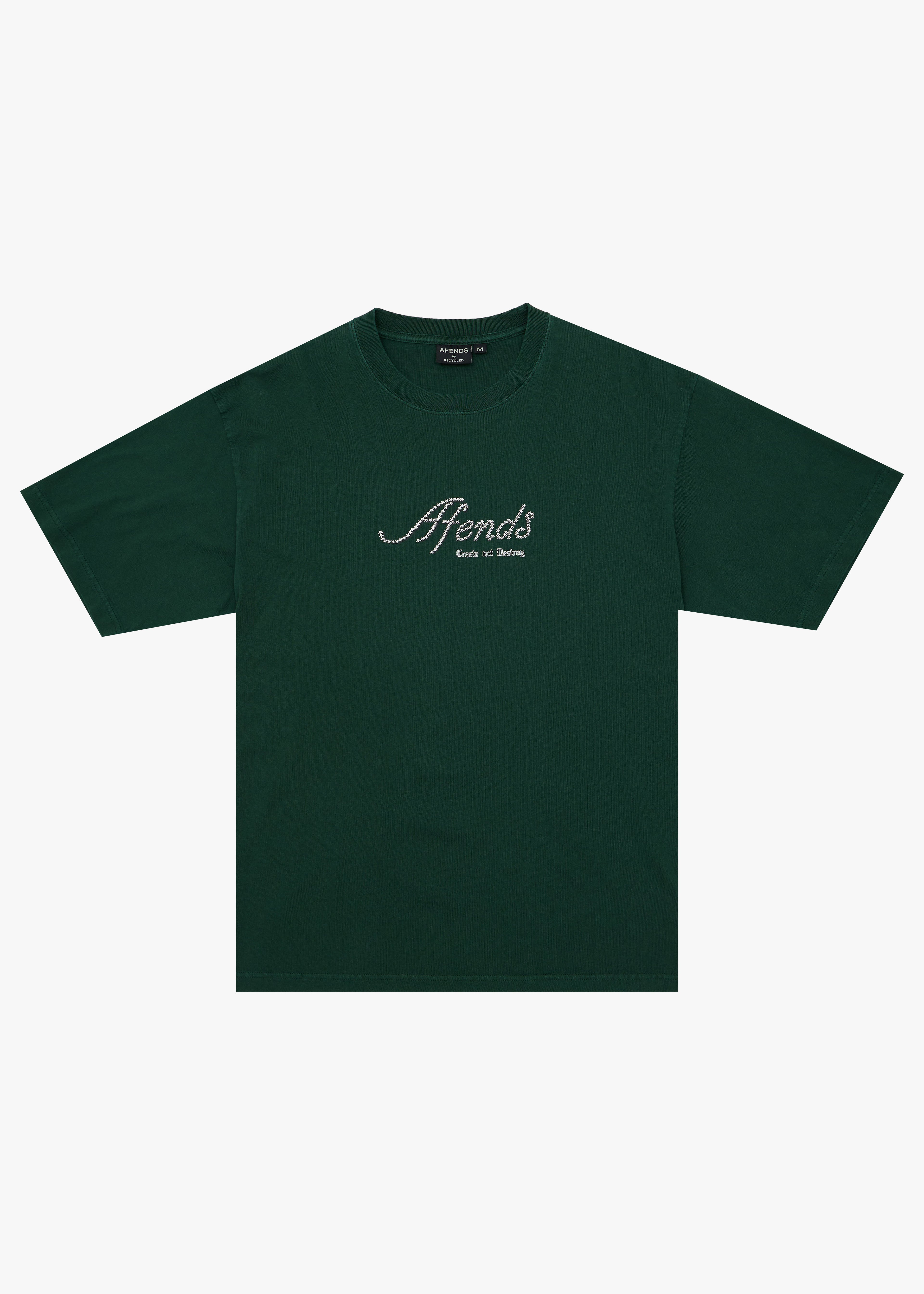 AFENDS Mens Horoscope - Boxy Tee - Washed Pine
