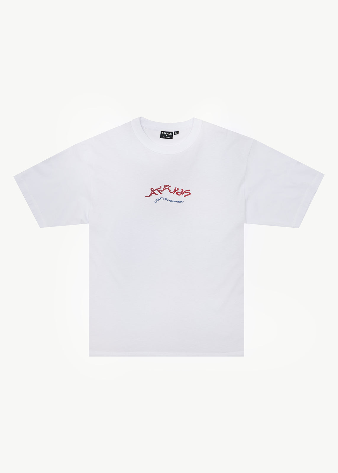 AFENDS Mens Consider - Heavyweight Boxy Tee - White