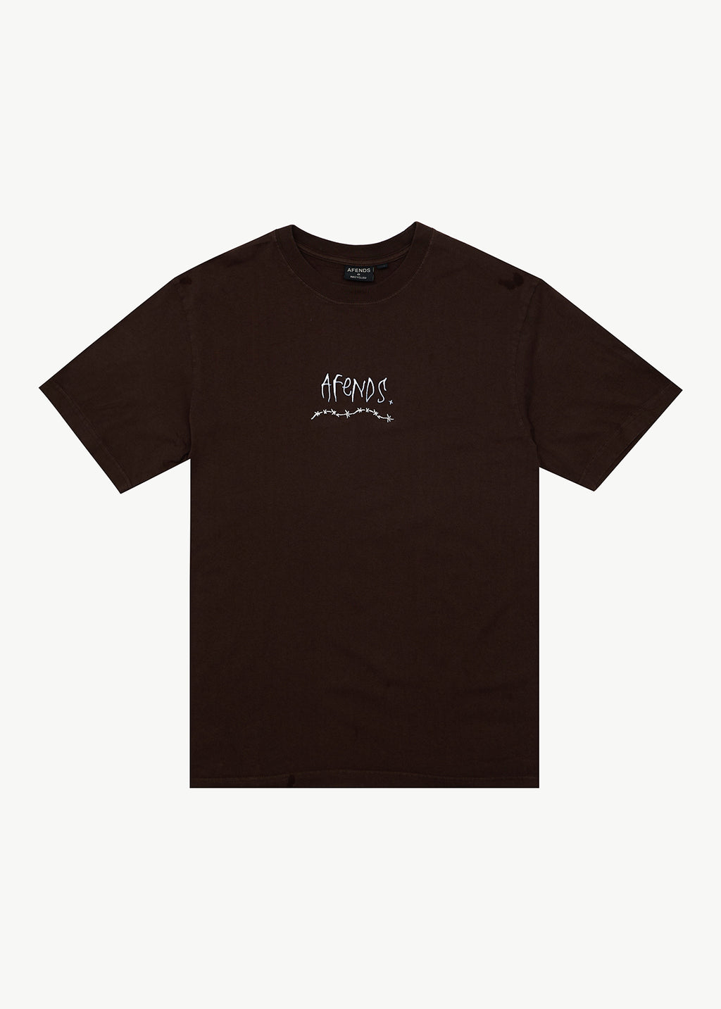 AFENDS Mens Activities - Retro Tee - Washed Coffee