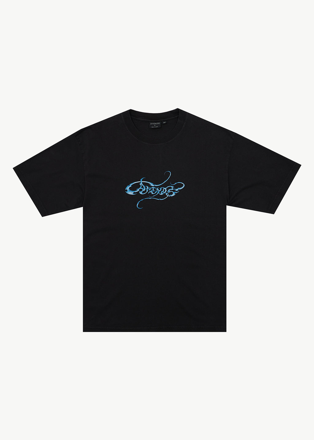 AFENDS Mens Razor - Boxy Tee - Stone Black