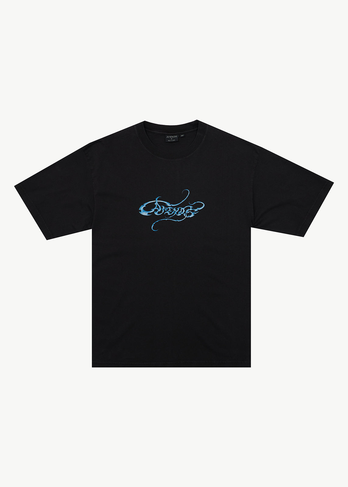 AFENDS Mens Razor - Boxy Tee - Stone Black