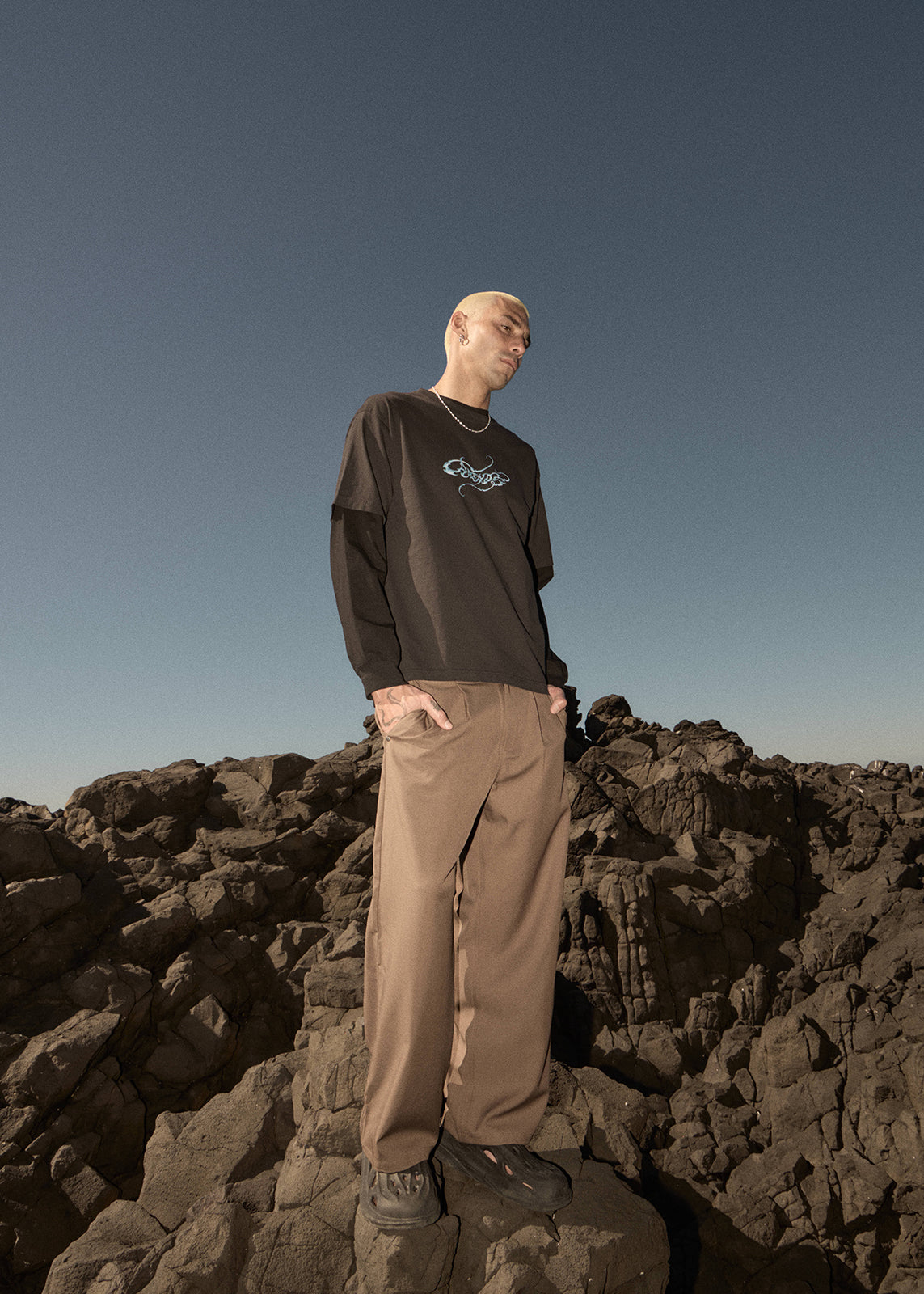 AFENDS Mens Pablo - Baggy Pant - Fossil
