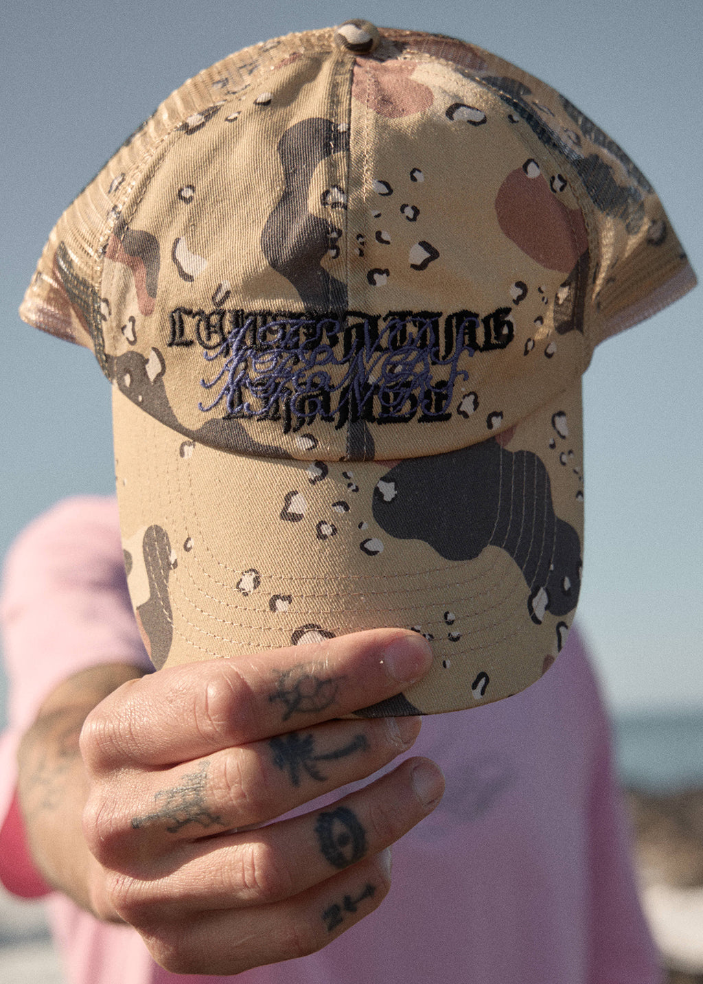 AFENDS Unisex Desert - Six Panel Mesh Cap - Desert Camo