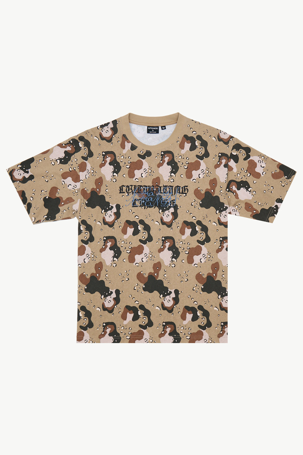 AFENDS Mens Desert - Boxy Tee - Desert Camo