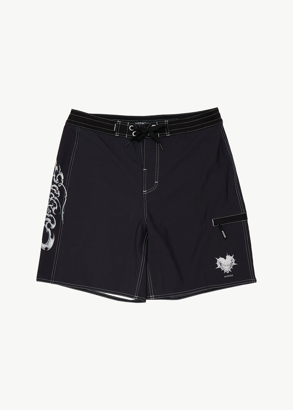 AFENDS Mens Razor - Surf Related V2 Boardshort 19" - Charcoal