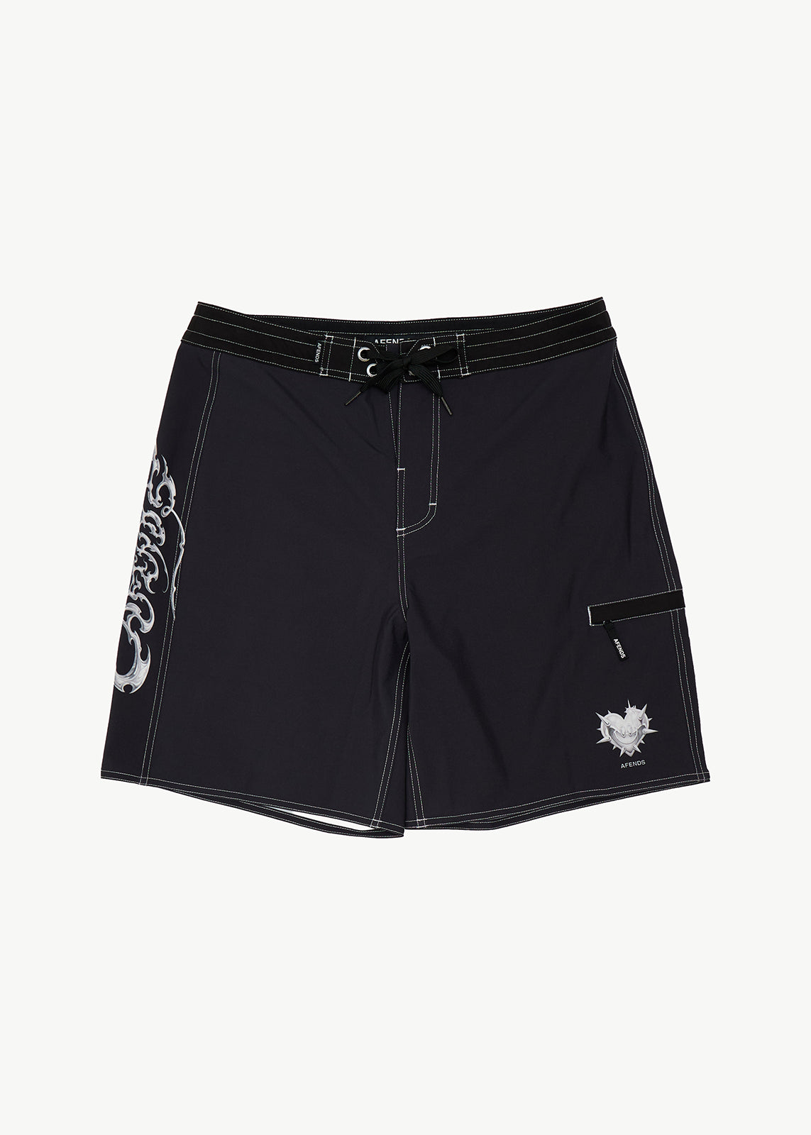 AFENDS Mens Razor - Surf Related V2 Boardshort 19" - Charcoal