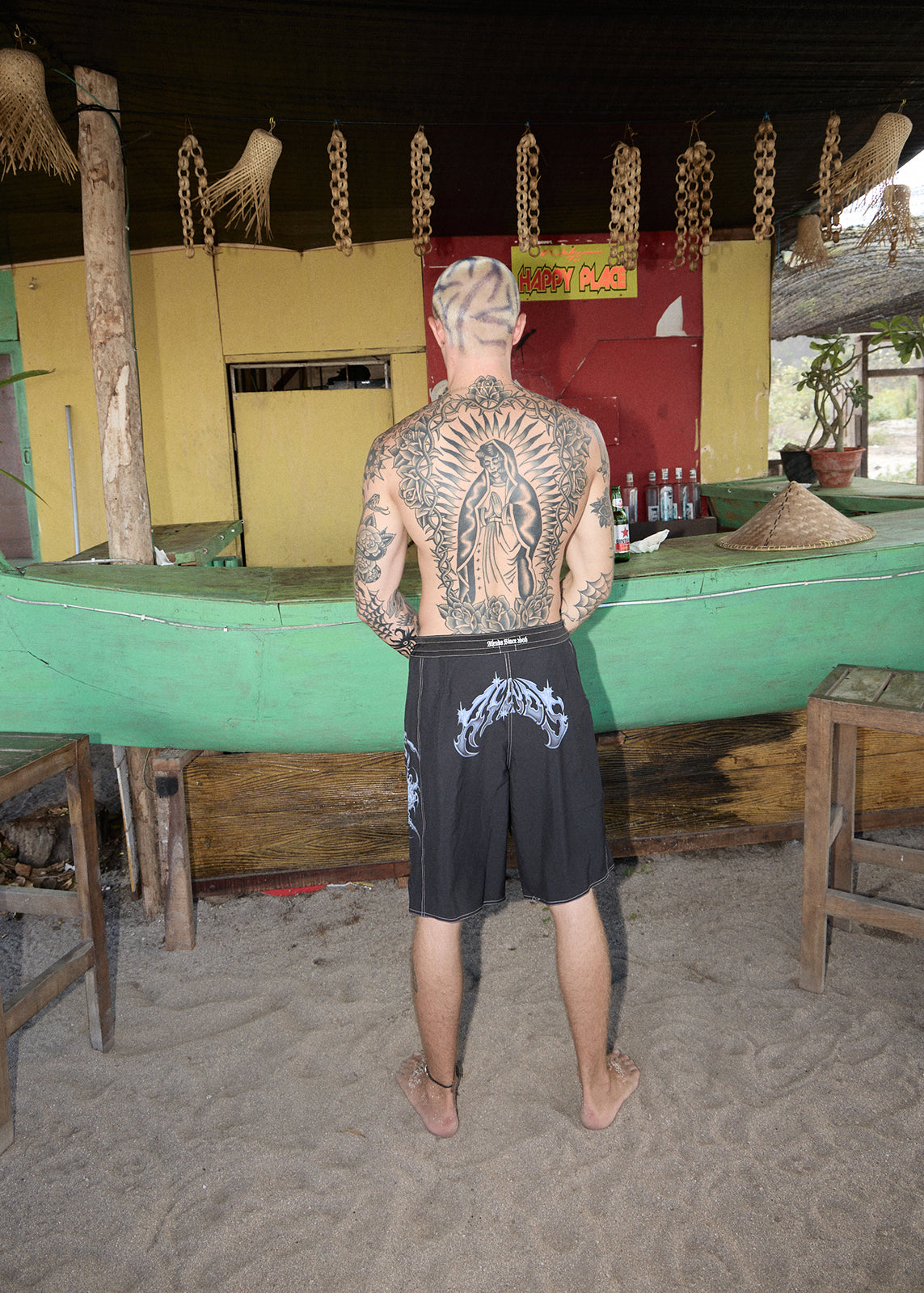 AFENDS Mens Scorpius - Surf Related V2 Boardshort 22" - Black