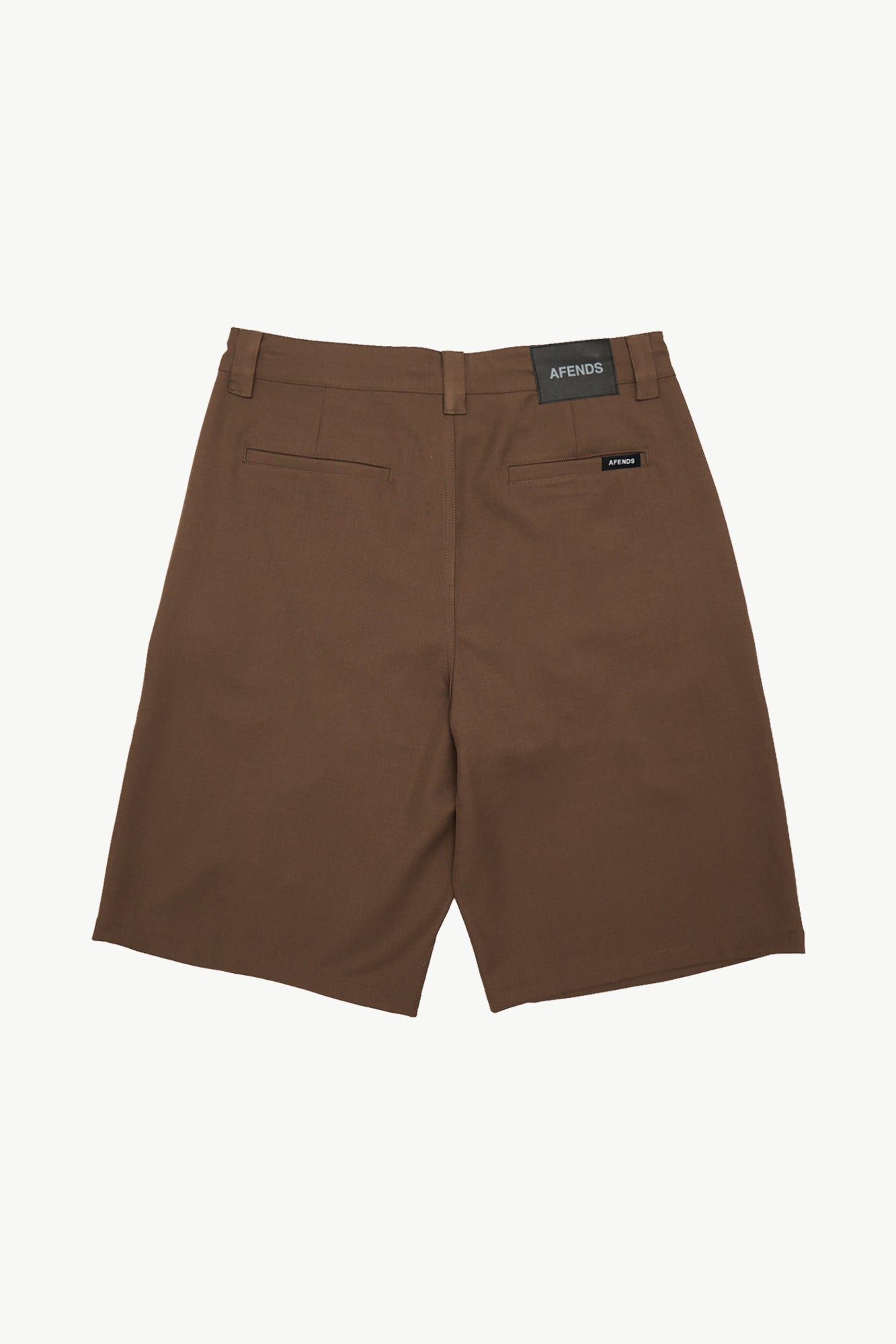 AFENDS Mens Fast Forward - Baggy Pleated Short 24" - Fossil