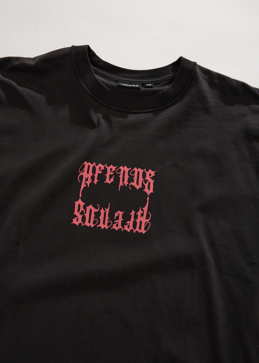 AFENDS Mirror - Heavyweight Boxy Tee - Stone Black