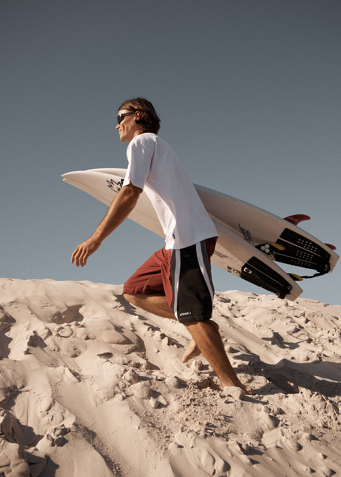 AFENDS Tallows - Swim Short 22" - Burgundy