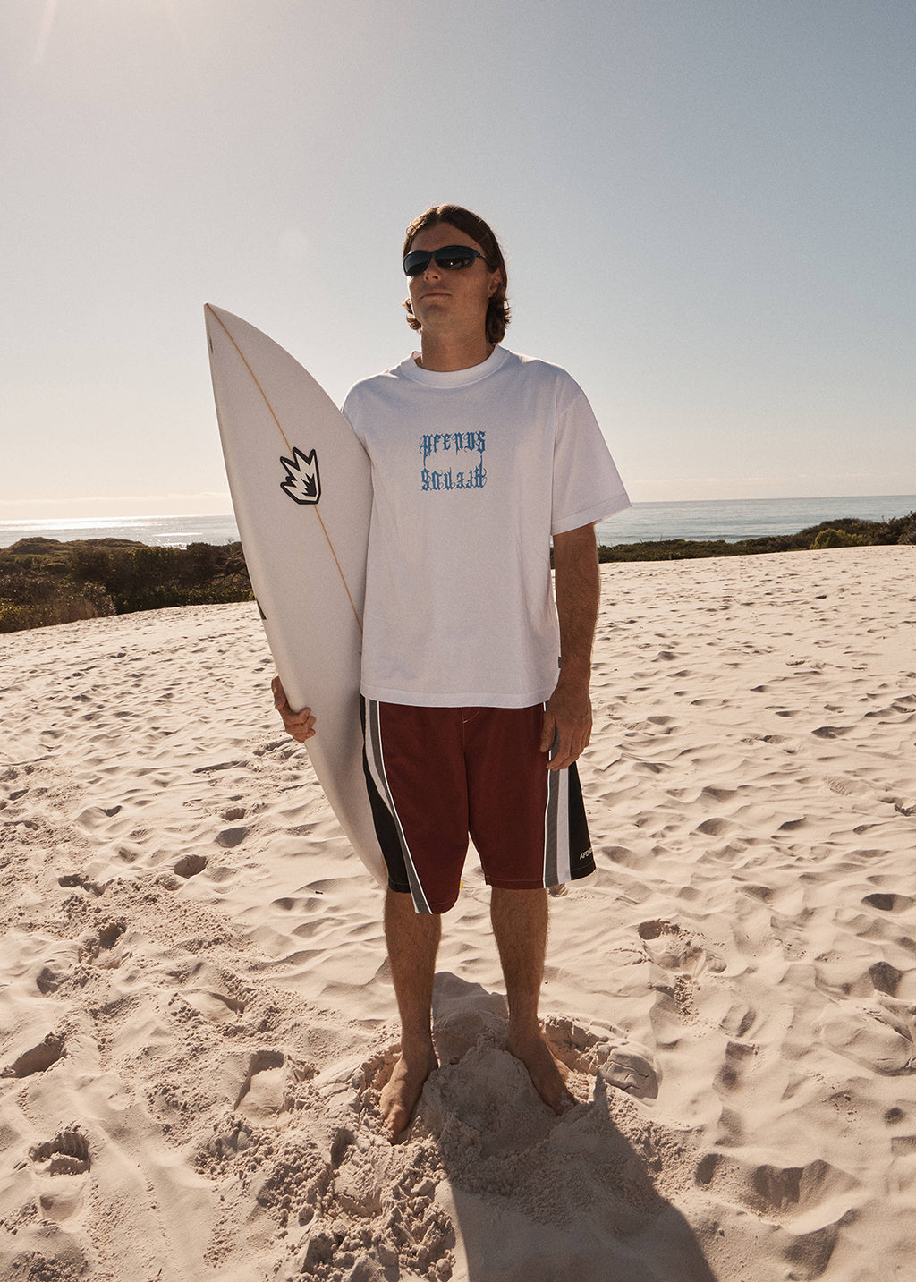 AFENDS Mirror - Heavyweight Boxy Tee - White