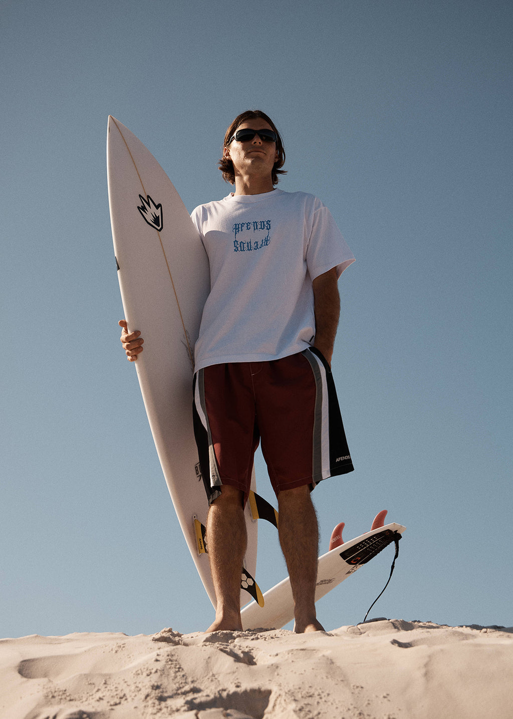 AFENDS Tallows - Swim Short 22" - Burgundy