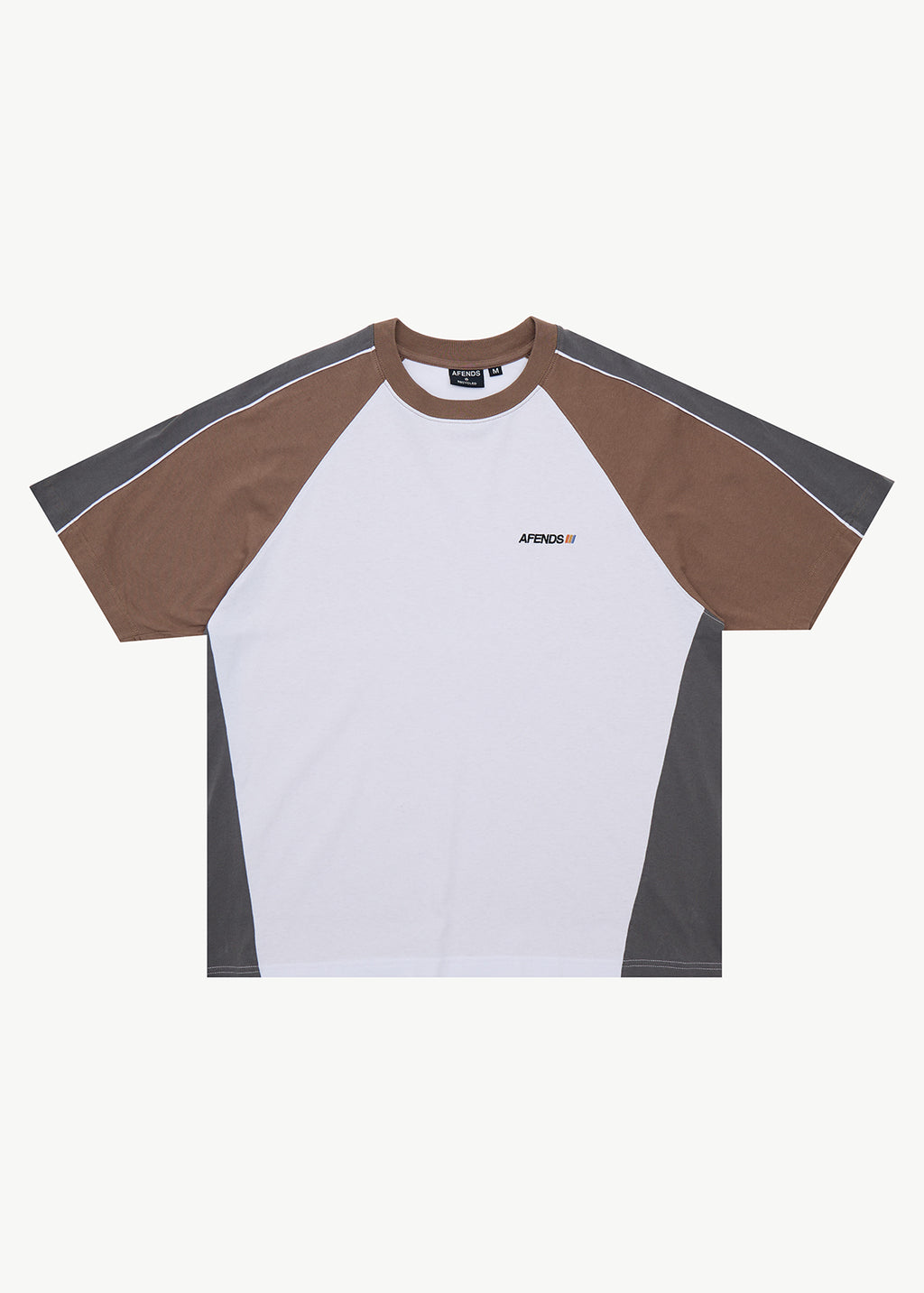 AFENDS Tallows - Panelled Raglan Tee - White