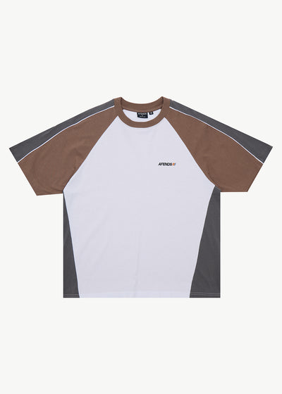 AFENDS Tallows - Panelled Raglan Tee - White