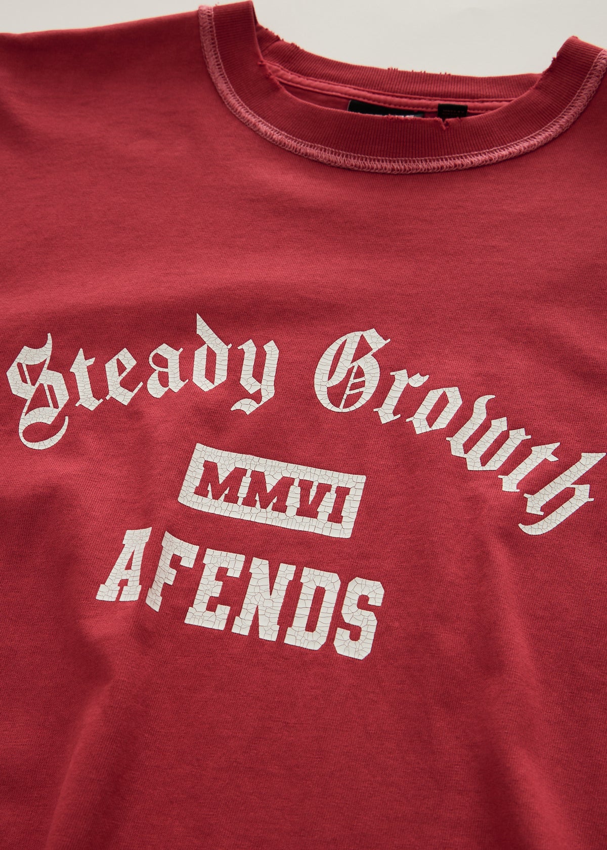 AFENDS Growth - Heavyweight Boxy Tee - Vintage Cherry