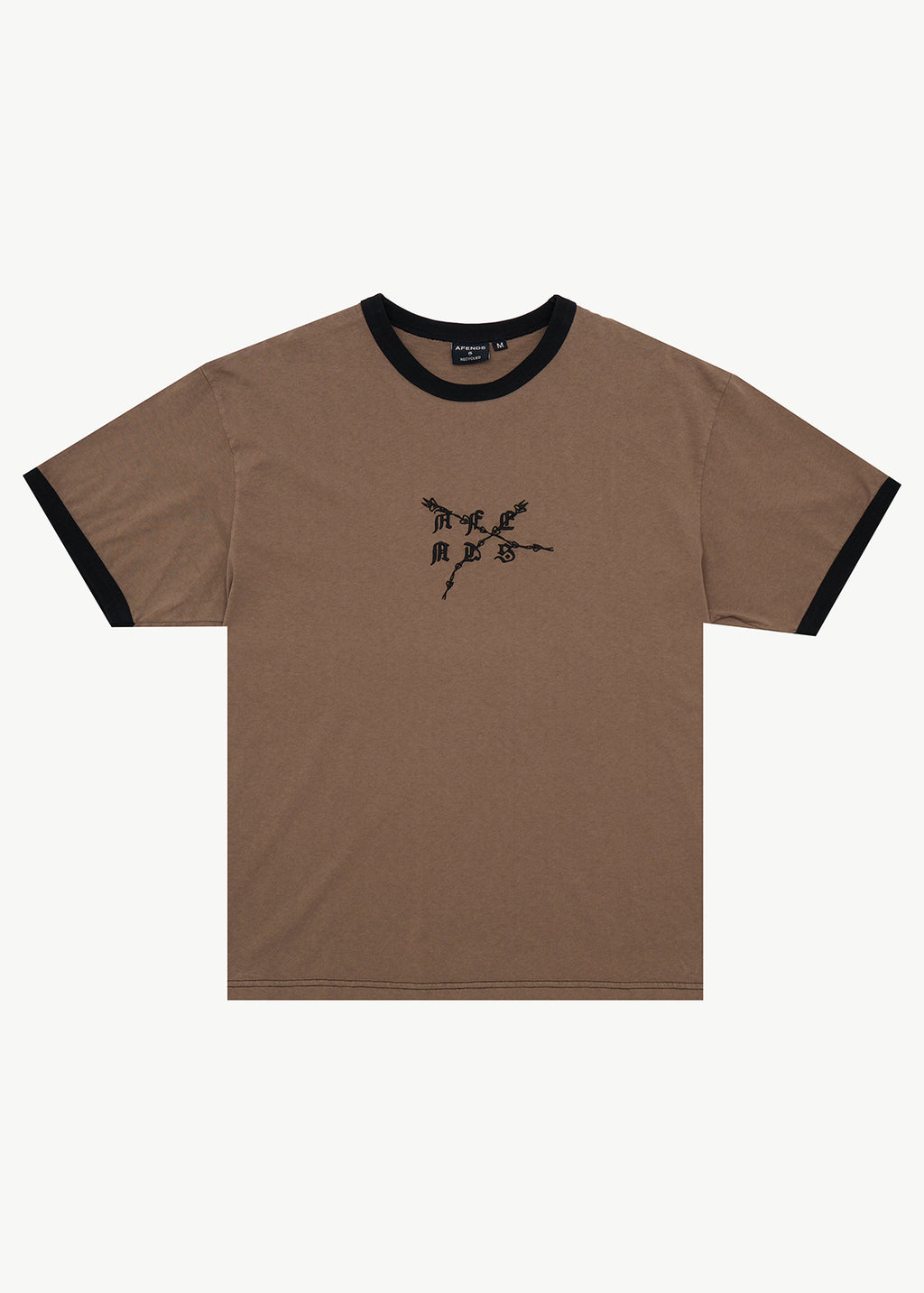 AFENDS Stem - Boxy Ringer Tee - Vintage Fossil